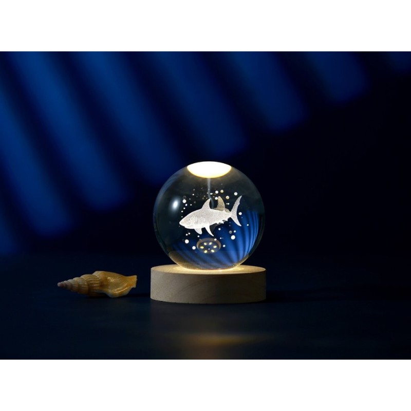Lámpara Bola de cristal media Tiburón Lámpara Bola de cristal media Tiburón