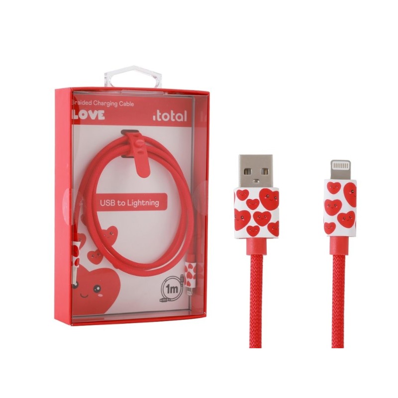 Cable USB - lightning FOLLOW YOUR HEART Cable USB - lightning FOLLOW YOUR HEART