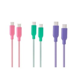 Cables USB-C pastel surtidos