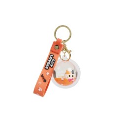 Llavero Liquid esfera ORANGE CAT