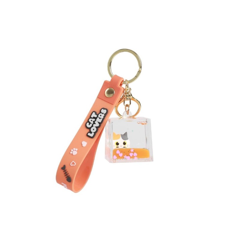 Llavero Liquid cubo ORANGE CAT Llavero Liquid cubo ORANGE CAT