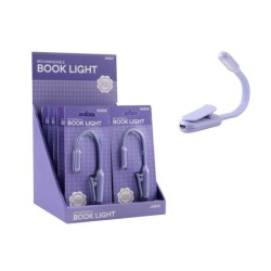 Luz de lectura LED violeta pastel - expositor 12 uds