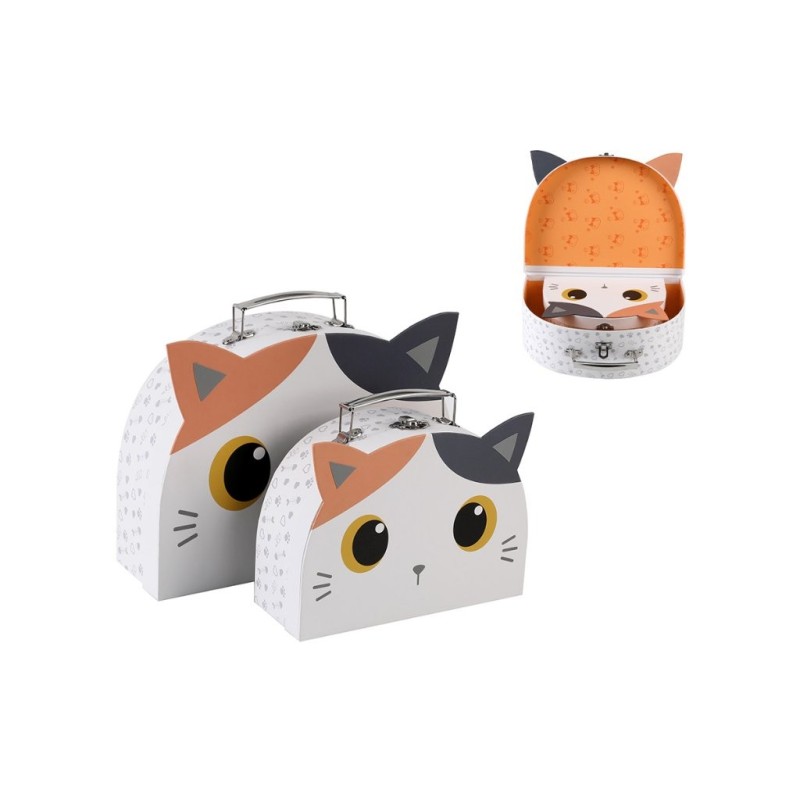 Cajas de Regalo con asa ORANGE CAT set de 2 uds Cajas de Regalo con asa ORANGE CAT set de 2 uds