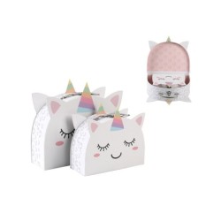 Cajas de Regalo con asa UNICORN set de 2 uds