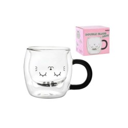 Vaso para café con leche GREY CAT