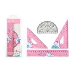 Juego de escuadra y reglas UNICORN