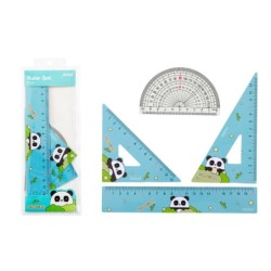 Juego de escuadra y reglas PANDASTIC