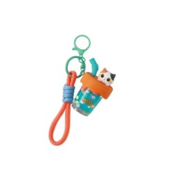 Llavero Bubble Tea ORANGE CAT