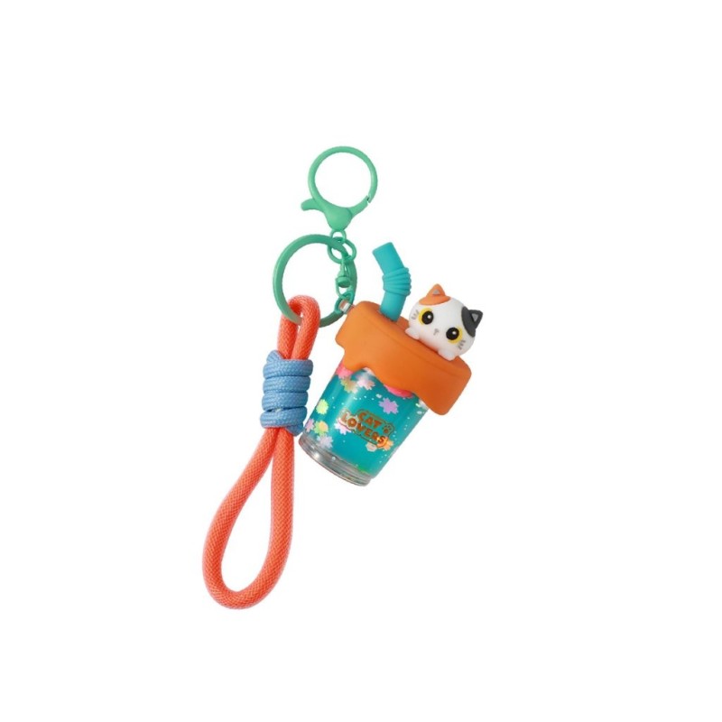 Llavero Bubble Tea ORANGE CAT Llavero Bubble Tea ORANGE CAT