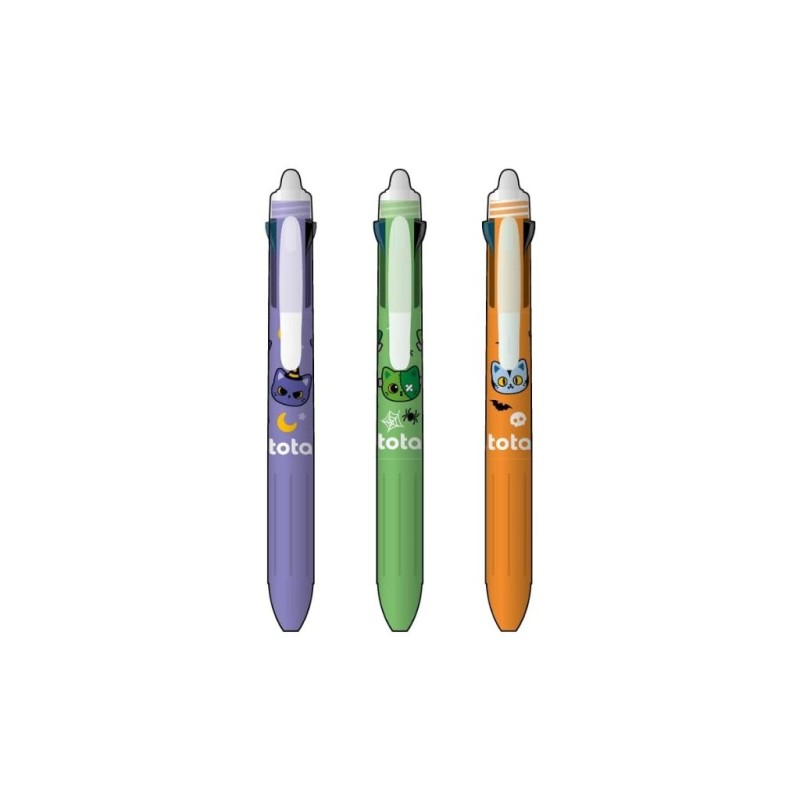 Bolígrafo Borrable 4 en 1 CREEPY VIBES - expositor 25 uds Bolígrafo Borrable 4 en 1 CREEPY VIBES - expositor 25 uds