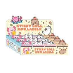 Sticky label rolls surtidos - expositor 12 uds