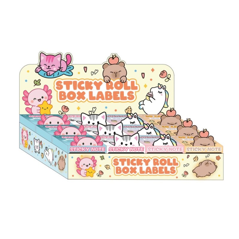 Sticky label rolls surtidos - expositor 12 uds Sticky label rolls surtidos - expositor 12 uds