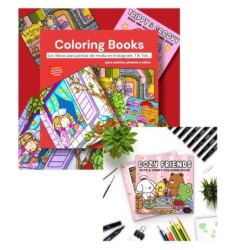 Llibro de moda RRSS para colorear Cozy Friends 48 páginas SEP-2025