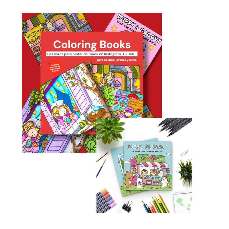 Llibro de moda RRSS para colorear Fuzzy Friends 48 páginas SEP-2025 Llibro de moda RRSS para colorear Fuzzy Friends 48 páginas SEP-2025