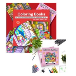 Llibro de moda RRSS para colorear Trippy & Groovy 48 páginas SEP-2025