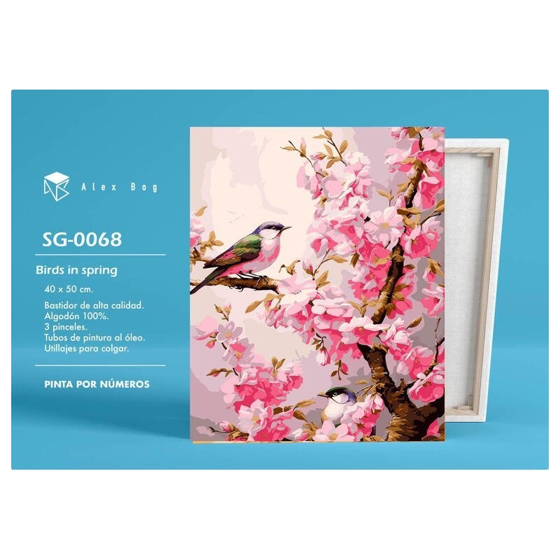 Pintar por números Birds in Spring SEP-2025 Pintar por números Birds in Spring SEP-2025