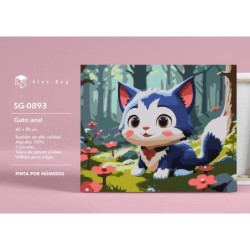 Pintar por números Gato Azul SEP-2025