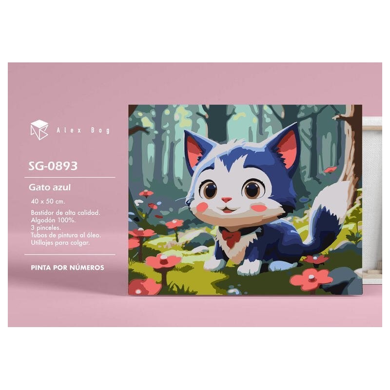 Pintar por números Gato Azul SEP-2025 Pintar por números Gato Azul SEP-2025