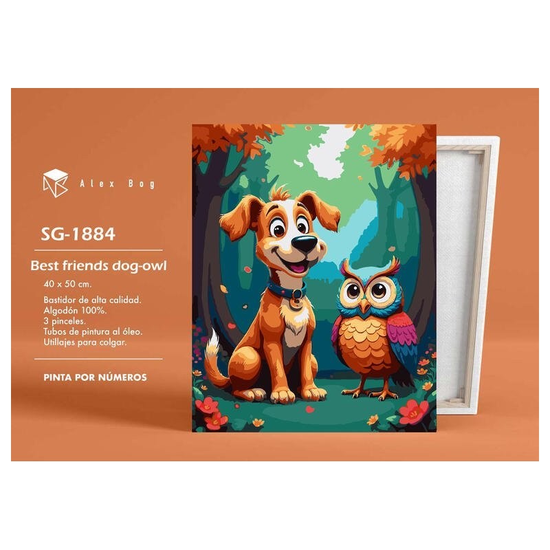 Pintar por números Best Friend Dog-Owl SEP-2025 Pintar por números Best Friend Dog-Owl SEP-2025