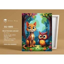 Pintar por números Best Friend Cat-Owl SEP-2025
