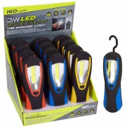 Exp.12 linternas 3W led gran luz,4 colores SEP-2025