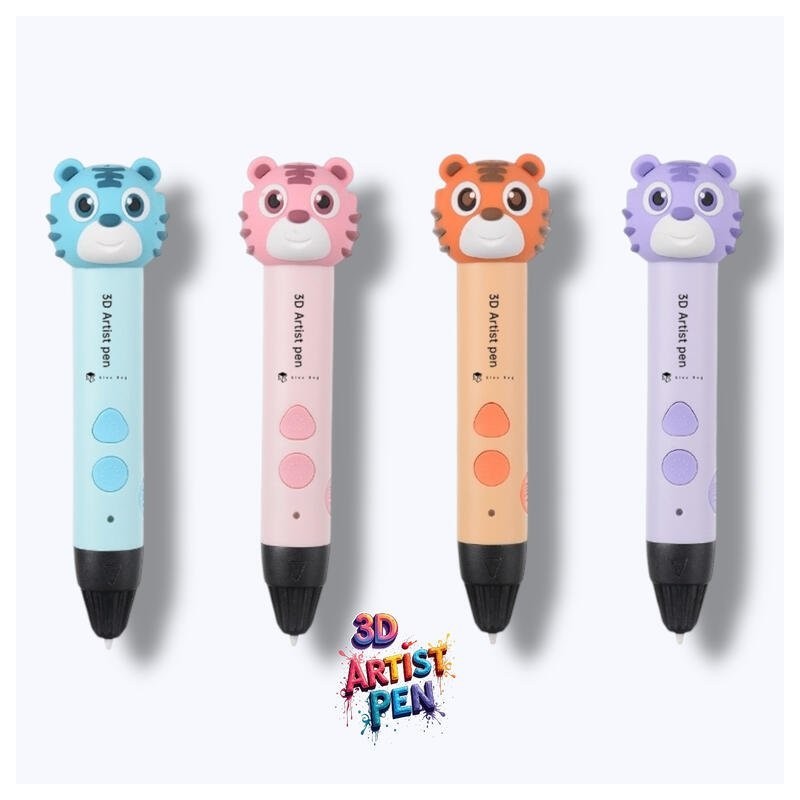 3D Little Artist Tiger Pen Full accesorios,4 colores SEP-2025 3D Little Artist Tiger Pen Full accesorios,4 colores SEP-2025