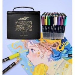 Estuche acrílicos gama Artist organizador 48 colores OCT-2025