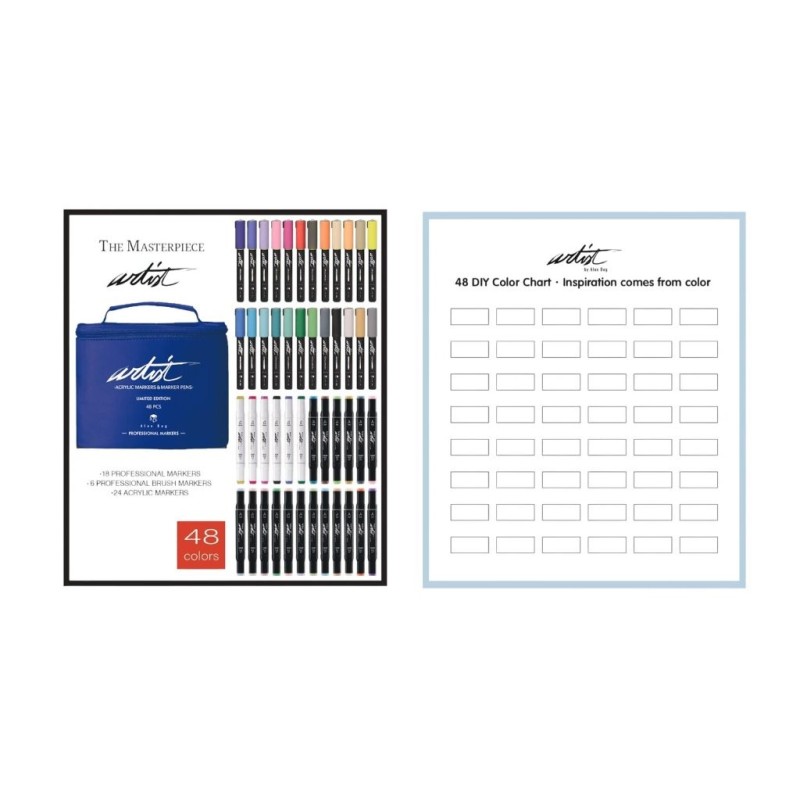 Estuche Acrílicos/Alcohol Markers 48 colores OCT-2025 Estuche Acrílicos/Alcohol Markers 48 colores OCT-2025