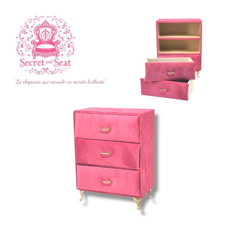 Mini cajonera Secret & Seat joyero pink SEP-2025 Mini cajonera Secret & Seat joyero pink SEP-2025