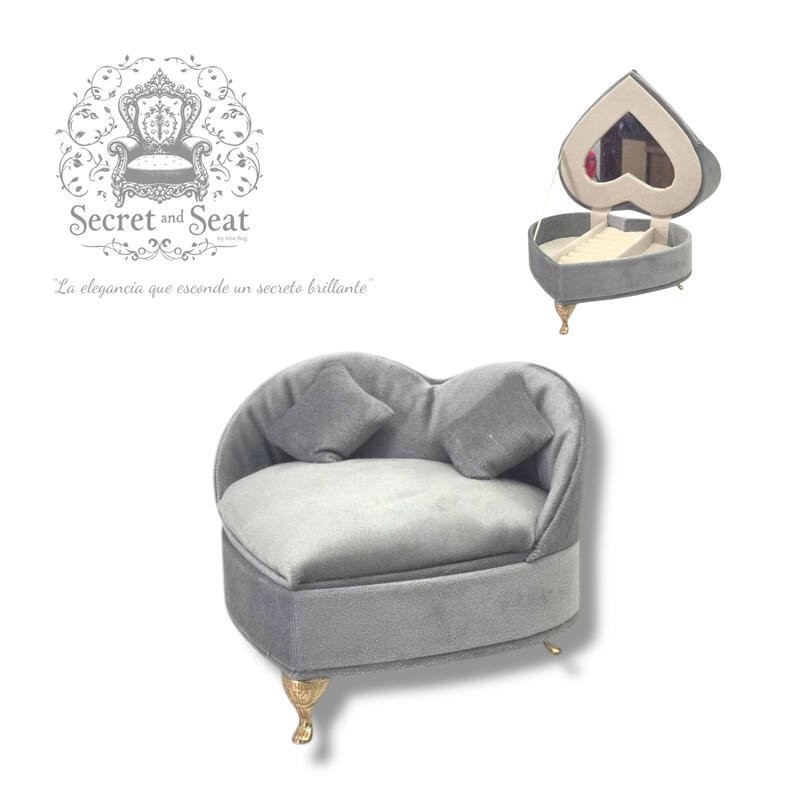Mini sofá Secret & Seat joyero grey SEP-2025 Mini sofá Secret & Seat joyero grey SEP-2025