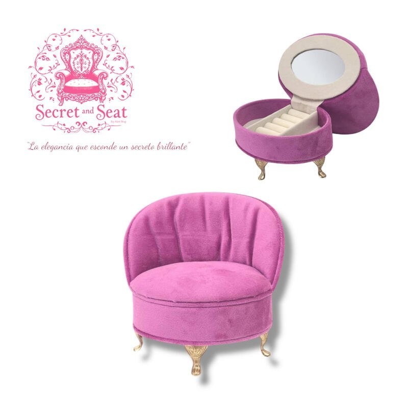 Mini sofá Secret & Seat joyero fucsia SEP-2025 Mini sofá Secret & Seat joyero fucsia SEP-2025