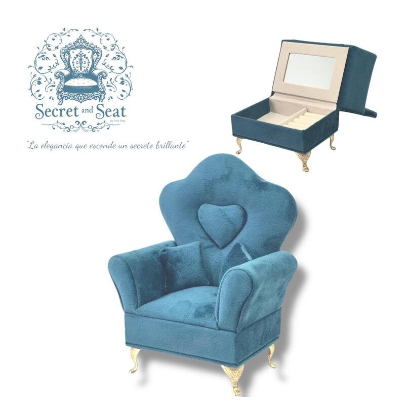 Mini sofá Secret & Seat joyero dark green SEP-2025 Mini sofá Secret & Seat joyero dark green SEP-2025