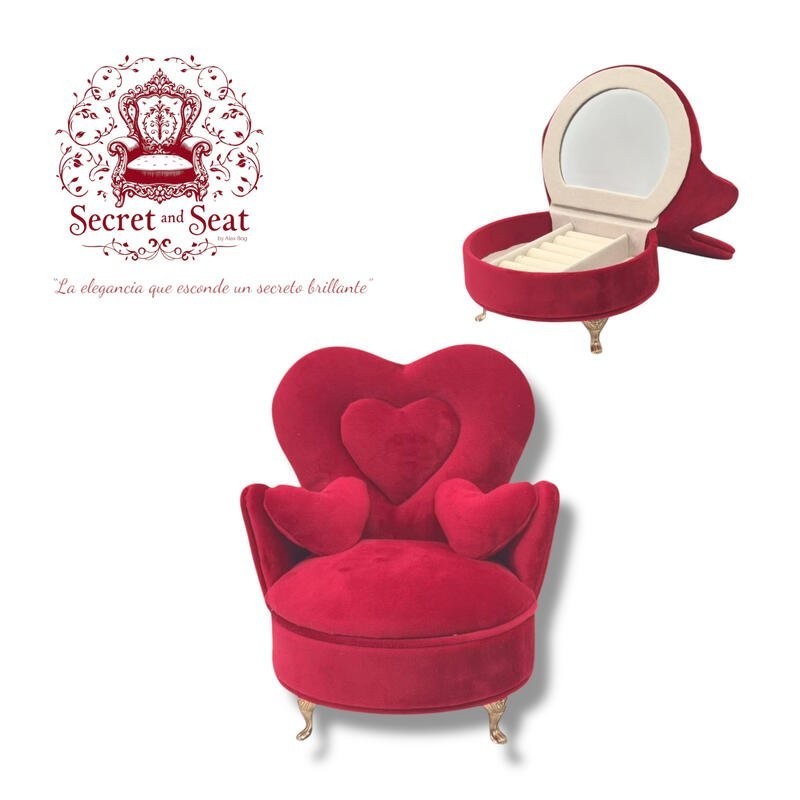 Mini sofá Secret & Seat joyero Love red SEP-2025 Mini sofá Secret & Seat joyero Love red SEP-2025