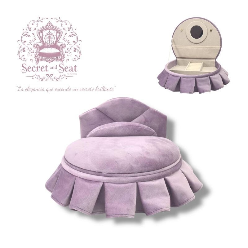 Mini sofá Secret & Seat joyero purpple SEP-2025 Mini sofá Secret & Seat joyero purpple SEP-2025