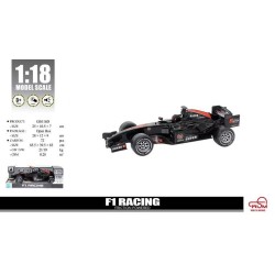Coche F1 negro con luz y sonido escala 1:18 OCT-2025