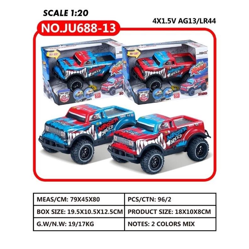 Coche fricción tipo Pick Up,2 colores OCT-2025 Coche fricción tipo Pick Up,2 colores OCT-2025