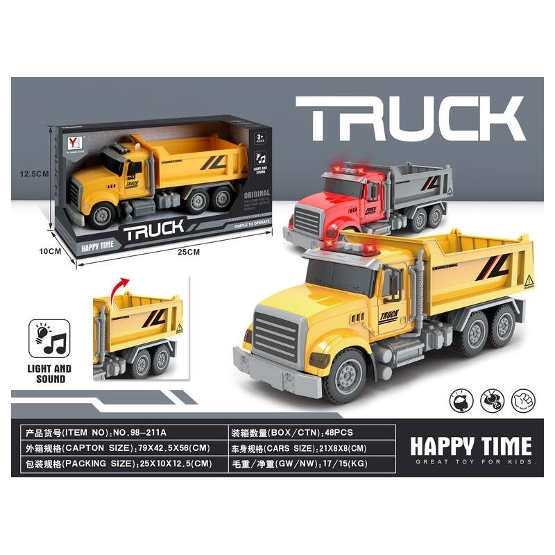 Camión 3 ejes Construcción luz y sonido,2 colores OCT-2025 Camión 3 ejes Construcción luz y sonido,2 colores OCT-2025