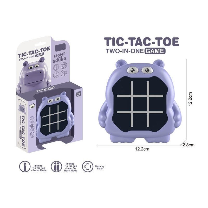 Juego Tic Tac Toe 2 en 1 Hippo luz y sonido OCT-2025 Juego Tic Tac Toe 2 en 1 Hippo luz y sonido OCT-2025