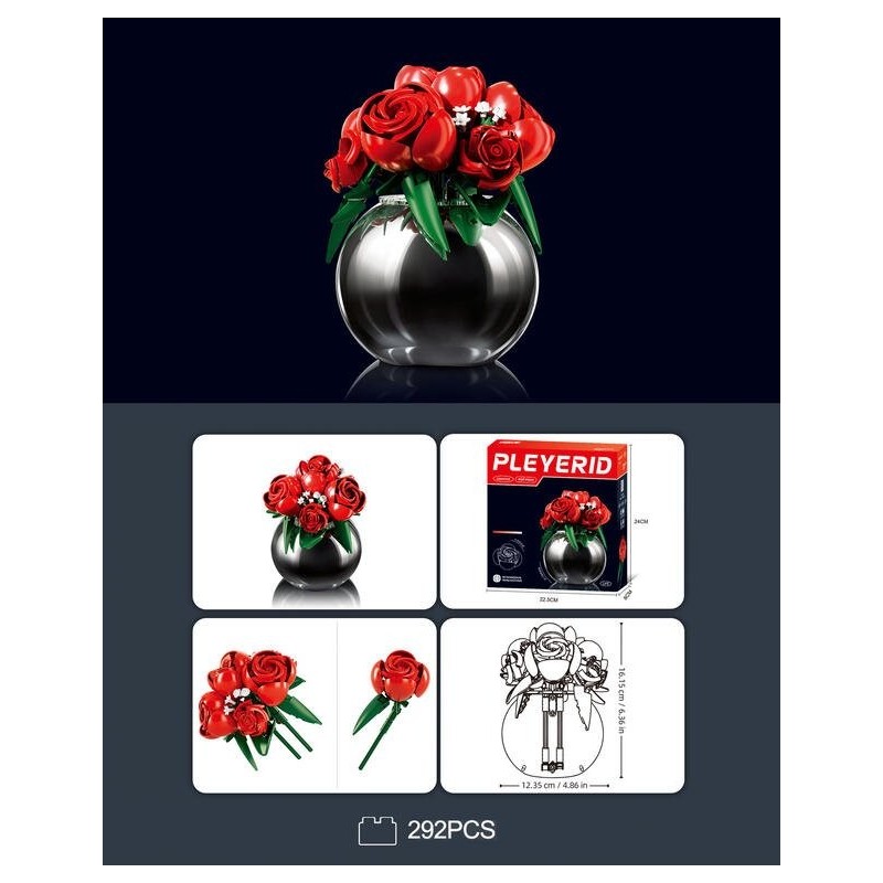 Bric set 313 piezas tiesto con rosas OCT-2025 Bric set 313 piezas tiesto con rosas OCT-2025