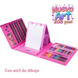 MEGA SET 208 PZAS.ATRIL DIBUJO ROSA OCT-2025