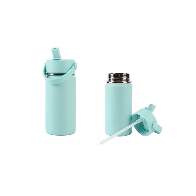 Botella Térmica 400 ml con asa verde azulado Botella Térmica 400 ml con asa verde azulado