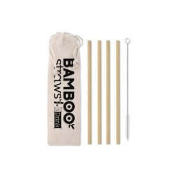 Set de 4 Pajitas de Bambú - expositor 24 unidades Set de 4 Pajitas de Bambú - expositor 24 unidades