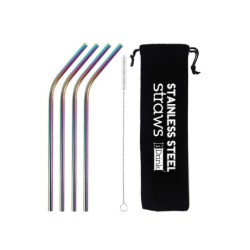 Set de 4 Pajitas de Metal Rainbow Set de 4 Pajitas de Metal Rainbow