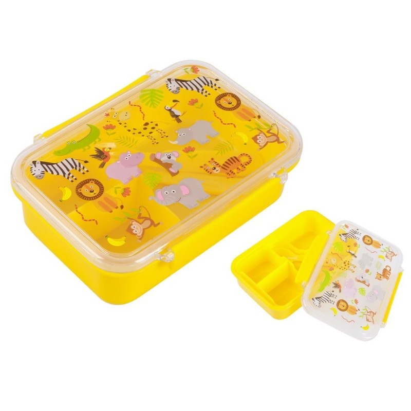 Fiambrera Kids ANIMALS con cubiertos Fiambrera Kids ANIMALS con cubiertos