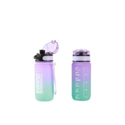 Botella Tritan 500 ml violeta y verde azulado Botella Tritan 500 ml violeta y verde azulado