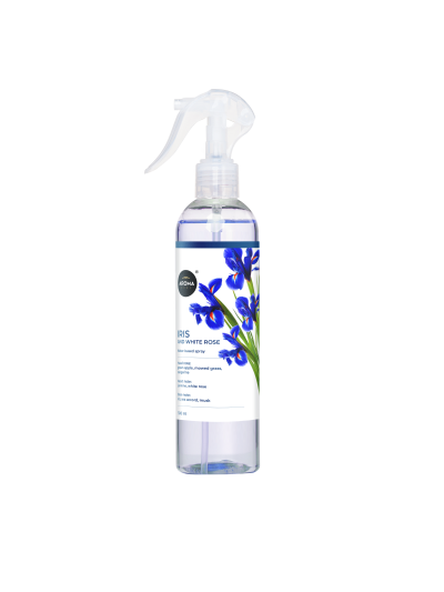 Aroma Home Spray 300ml,Iris con rosa blanca