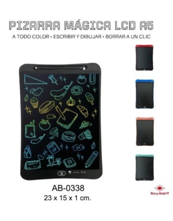 PIZARRA MAGICA LCD A5 COLOR,5 COLORES AGOSTO