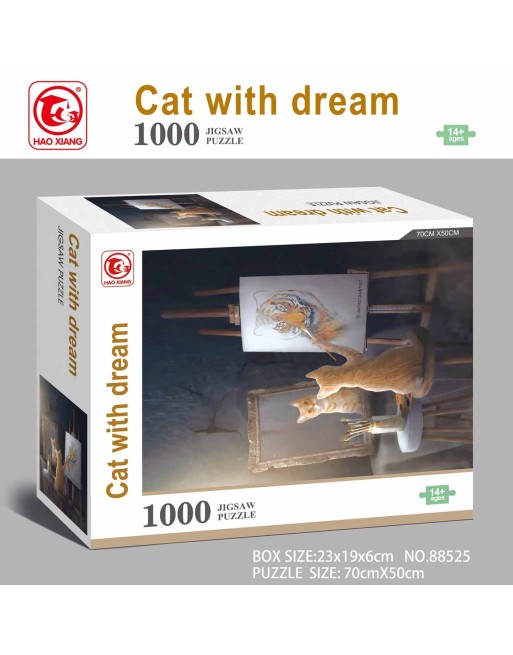 PUZZLE 1000 PIEZAS CAT WITH DREAM