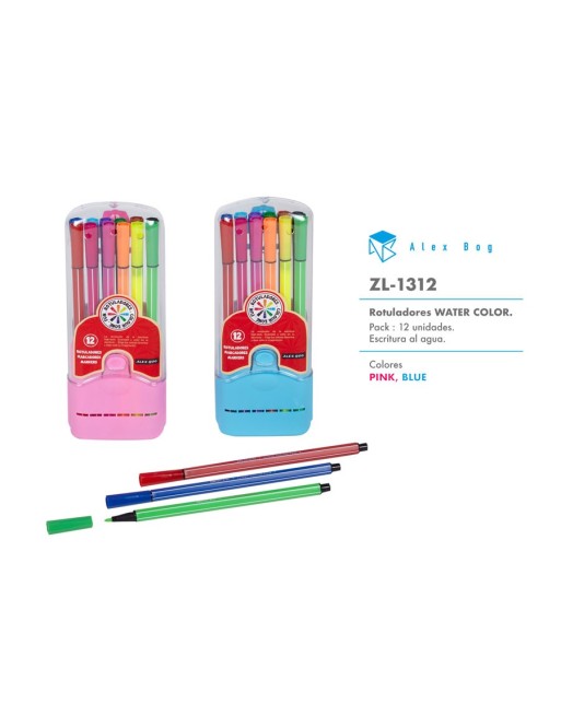 PACK 12 ROTULADORES P.FINA WATER COLOR,12 COLORES