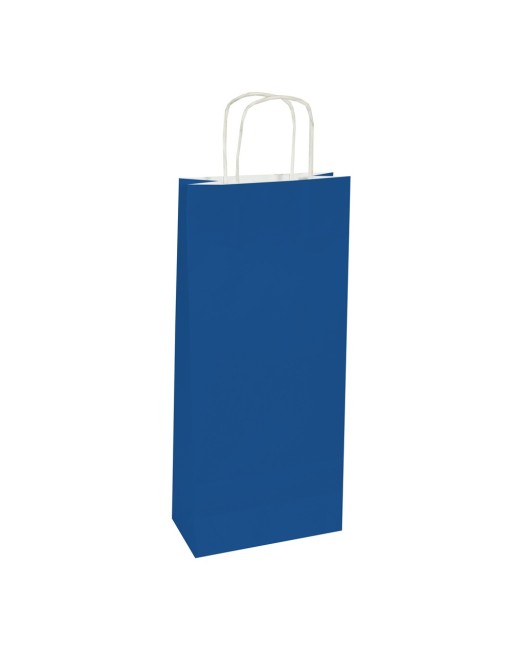 Bolsa Botella Celulosa Azul 18x8x39cm